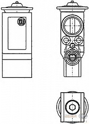 Расширительный клапан кондиционера CITROEN C4 Grand Picasso I (UA_),C4 I (LC_),C4 Picasso I (UD_),C4 купе (LA_) PEUGEOT 307 (3A/C),307 Break (3E),307 CC (3B),307 SW (3H)