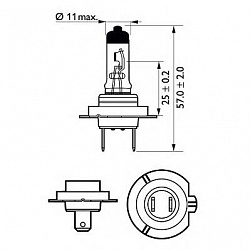 H7 12V- 55W (PX26d) (белый свет с зелёным оттенком, для рефлекторных фар) Color Vision (2 шт.)