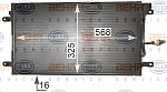 Конденсатор кондиционера, длина 568 mm