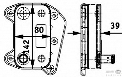 Радиатор масляный MB W203/W211