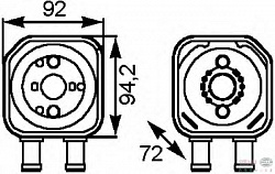 Радиатор масляный AUDI A4/A6/A8 /SKODA OCTAVIA/FABIA /VW BORA/GOLF/PASSAT