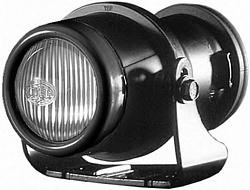 Противотуманная фара Micro-DE черный ободок (1 шт. с заглушкой, лампой и подвесной скобой) 24V