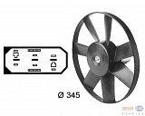 Вентилятор охлаждения двигателя AUDI A3 (8L1),TT (8N3),TT Roadster (8N9) SEAT AROSA (6H),CORDOBA (6L2),IBIZA IV (6L1),LEON (1M1),TOLEDO II (1M2) SKODA FABIA (6Y2),FABIA Combi (6Y5),FABIA Praktik,FABIA седан (6Y3),OCTAVIA (1U2),OCTAVIA (1Z3) VW BORA (1J2)