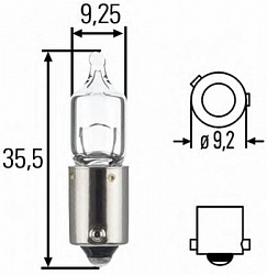 H6W 12V-6W (BAX9s)