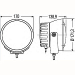 Фара дальнего света Luminator Compact Xenon с хромированным кольцом