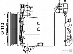 Компрессор кондиционера, для Visteon Ford Galaxy, Mondeo 4, Volvo S70, V80, Land Rover 2.0