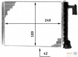 Радиатор печки RENAULT TRAFIC бортовой (P6),TRAFIC автобус (T5, T6, T7),TRAFIC фургон (T1, T3, T4)