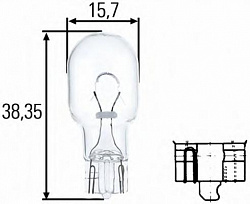 W16W 12V-16W (W2,1x9,5d)