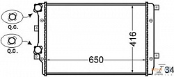 Радиатор VW AUDI/VW/SKODA A3/GOLF 5/OCTAVIA/TOURAN 1.4TSI/1.9TD