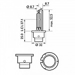 D2S 85V-35W (P32d-2) X-tremeVision (Philips)