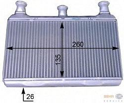 Радиатор печки BMW (E60),5 Touring (E61),6 (E63),6 кабрио (E64)