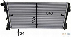 Радиатор охлаждения двигателя AUDI A1 (8X1, 8XF),A1 Sportback (8XA, 8XK) SEAT IBIZA V (6J5),IBIZA V SPORTCOUPE (6J1),IBIZA V ST (6J8),TOLEDO IV (KG3) SKODA FABIA,RAPID (NH1),RAPID Spaceback (NH3),ROOMSTER (5J),ROOMSTER Praktik (5J) VW 