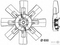 Вентилятор охлаждения двигателя MAN NG,NL