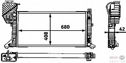 Радиатор охлаждения двигателя MERCEDES-BENZ SPRINTER 2-t бортовой (901, 902),SPRINTER 2-t автобус (901, 902),SPRINTER 2-t фургон (901, 902),SPRINTER 3-t бортовой (903),SPRINTER 3-t автобус (903)