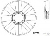 КРЫЛЬЧАТКА ВЕНТИЛЯТОРА D=750MM